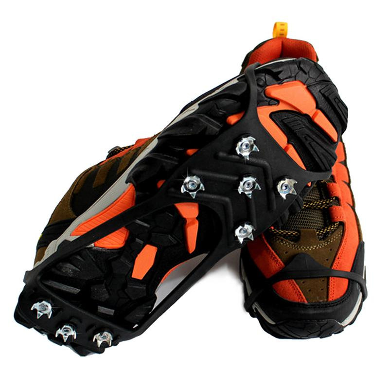 1 pāris 8 zobu pretslīdēšanas ledus satvērēja tapas ziemas kāpšanai pretslīdes sniega tapas, rokturi, skavas pār apaviem, pārsegi, pārgājieni