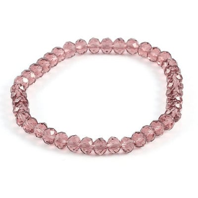 Divatos színes 4x6 mm-es üvegkristály gyöngyös karkötők kötéltávolságú karkötő femmel kézzel készített karkötő nőknek és lányoknak