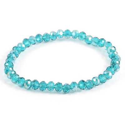 Divatos színes 4x6 mm-es üvegkristály gyöngyös karkötők kötéltávolságú karkötő femmel kézzel készített karkötő nőknek és lányoknak