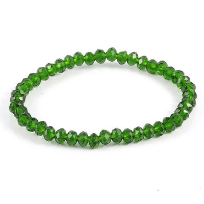 Divatos színes 4x6 mm-es üvegkristály gyöngyös karkötők kötéltávolságú karkötő femmel kézzel készített karkötő nőknek és lányoknak