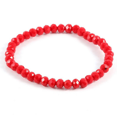 Divatos színes 4x6 mm-es üvegkristály gyöngyös karkötők kötéltávolságú karkötő femmel kézzel készített karkötő nőknek és lányoknak