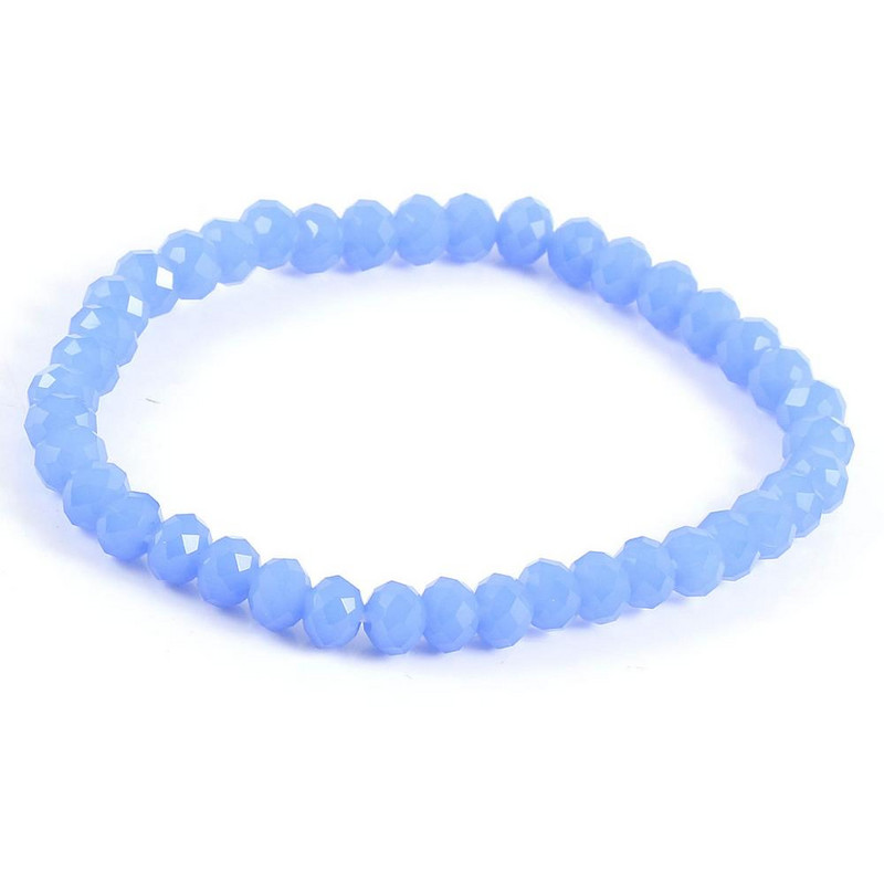 Divatos színes 4x6 mm-es üvegkristály gyöngyös karkötők kötéltávolságú karkötő femmel kézzel készített karkötő nőknek és lányoknak