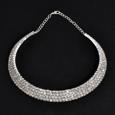 Rhinestone Choker kaklarotas griezes apkakles sieviešu paziņojums rotaslietas meitenes pērļu imitācijas kaklarota 5 stili
