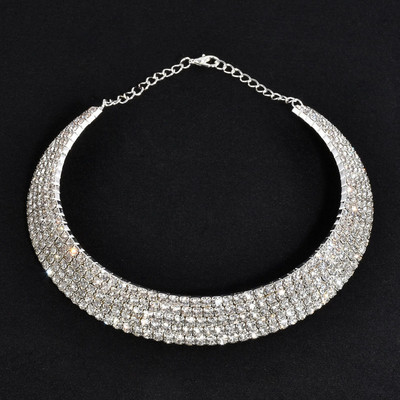 Rhinestone Choker kaklarotas griezes apkakles sieviešu paziņojums rotaslietas meitenes pērļu imitācijas kaklarota 5 stili