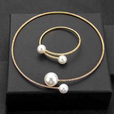 Rhinestone Choker kaklarotas griezes apkakles sieviešu paziņojums rotaslietas meitenes pērļu imitācijas kaklarota 5 stili