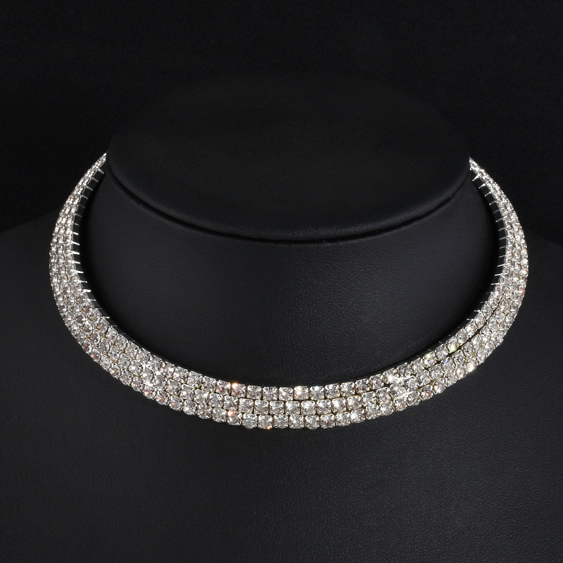 Rhinestone Choker kaklarotas griezes apkakles sieviešu paziņojums rotaslietas meitenes pērļu imitācijas kaklarota 5 stili