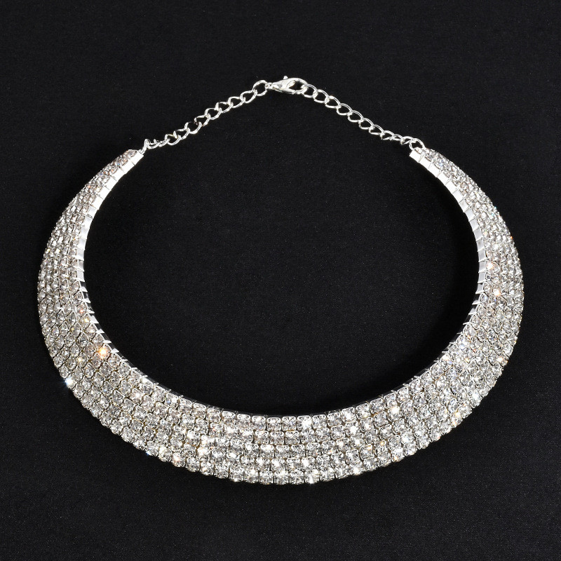 Rhinestone Choker kaklarotas griezes apkakles sieviešu paziņojums rotaslietas meitenes pērļu imitācijas kaklarota 5 stili