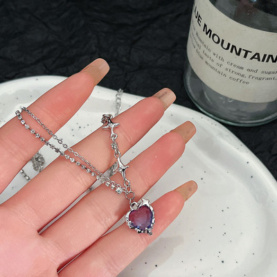 Šareno prirodno kamenje Choker Bohemia Ručno izrađena grunge ogrlica Set narukvica za žene Trendy Punk Collier Hippie nakit