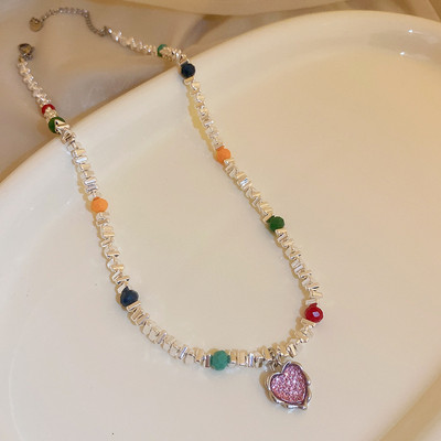 Šareno prirodno kamenje Choker Bohemia Ručno izrađena grunge ogrlica Set narukvica za žene Trendy Punk Collier Hippie nakit