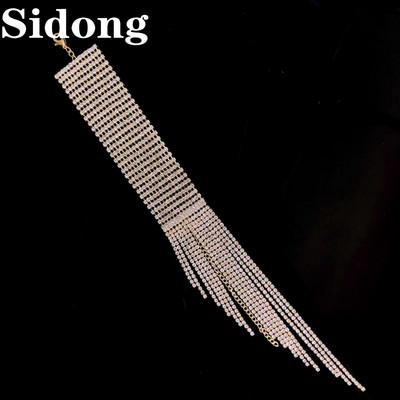 Modes garu pušķi Rhinestone rokassprādzes Roku rotaslietas sievietēm Līgavas Crystal Statement Rokassprādzes Kāzu rotaslietas