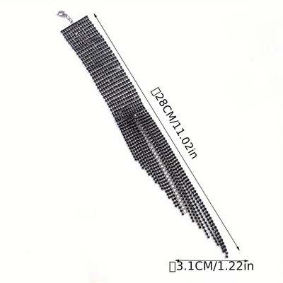 Modes garu pušķi Rhinestone rokassprādzes Roku rotaslietas sievietēm Līgavas Crystal Statement Rokassprādzes Kāzu rotaslietas