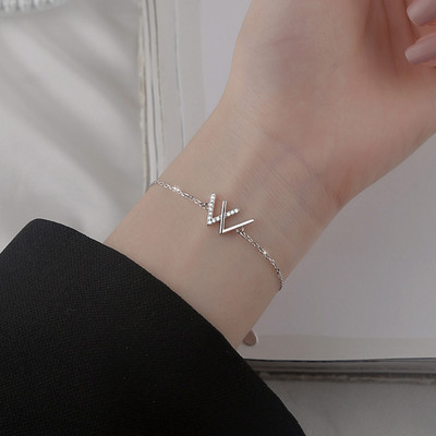 Nova srebrna narukvica i narukvica s dvostrukim srcem za žene Fini modni nakit Poklon za vjenčanje Trend 2022.