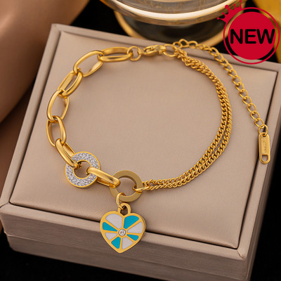 316L narukvica s privjeskom od nehrđajućeg čelika za žene Drvo života Cirkon Narukvice Nehrđajući nakit za zapešće Poklon Party Besplatna dostava