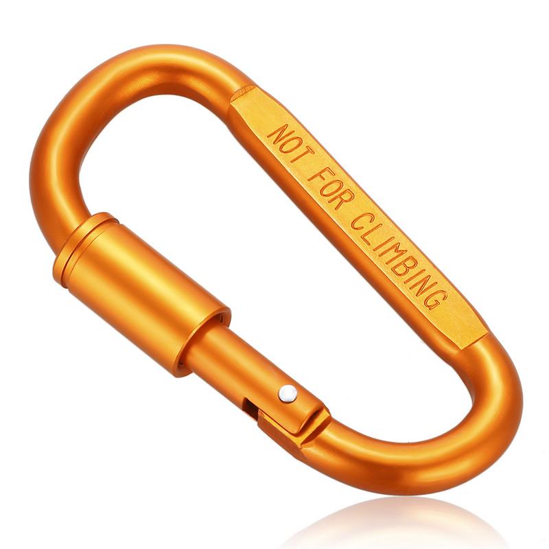 Lixada alumīnija atslēgas karabīne, kāpšana karabīne, skrūvējama āķa sprādze, atslēgu piekariņš āra kempingam, izdzīvošanas atslēgu piekariņa mošeja 1 gab.