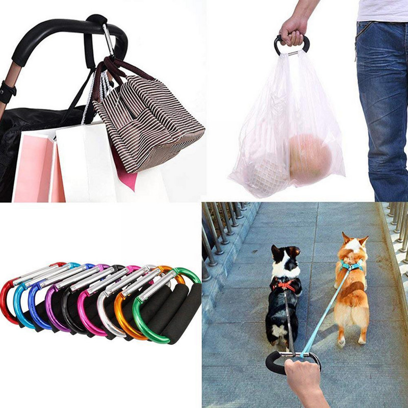 1 vnt. didelė D formos aliuminio lydinio karabina Greitai atsegama minkšta sagties rankena lauko užsegimo kabliukas raktų pakabukas Camping C2h0