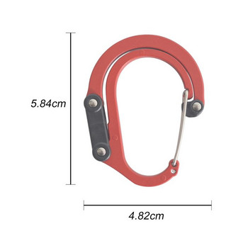 Hybrid Gear Clip - Carabiner Rotating Hook Clip που δεν κλειδώνει Ισχυρά κλιπ για κάμπινγκ ψάρεμα Πεζοπορία Ταξιδιωτικό σακίδιο έξω