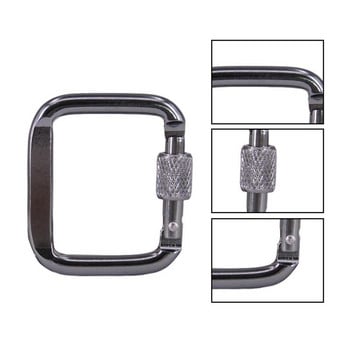 Small Carabiners Μπρελόκ με πόρπη ζώνης Ασφαλής πολυλειτουργική τετράγωνη μίνι πόρπη κρεμαστή Καραμπίνερ από κράμα αλουμινίου για εξωτερικούς χώρους