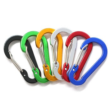 6τμχ Carabiner Travel Hooks Εξοπλισμός κάμπινγκ Κράμα αλουμινίου Survival Ορειβατικό Αναρριχητικό άγκιστρο Καραμπίνερ εξωτερικού χώρου για κλειδιά