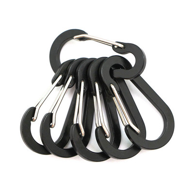 6db karabiner utazási horgok kempingfelszerelés ötvözet alumínium túlélő hegymászó horog kültéri karabiner kulcsokhoz