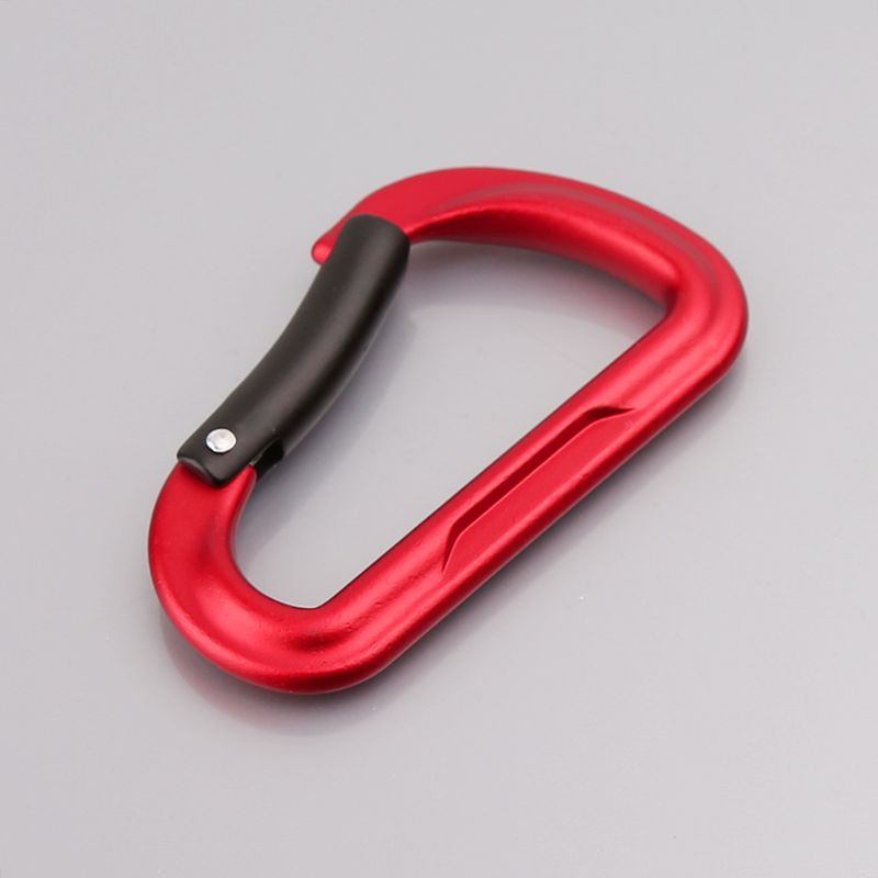 Aliuminio lydinio D-žiedo karabinas lauko kempingo raktų pakabuko segtukas, užsegamas kabliuku sagtis Y51D