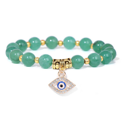 Rozā Zebra Akmens Pērlīšu Rokassprādze Oval Evil Eye Charm Rokassprādzes Sievietēm Vīriešiem Turcijas Lucky Wish kulonu rokassprādze Roku darbs Rokassprādze