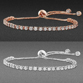 Fashion Charm CZ Tennis Bracelet για γυναίκες Κρυστάλλινο Ζιργκόν Κοσμήματα Ρυθμιζόμενο Χρυσό Ασημί Χρώμα Κουτί Αλυσίδα Βραχιόλια Δώρο