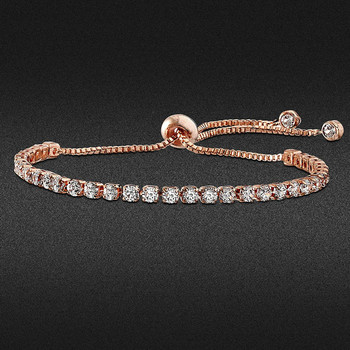 Fashion Charm CZ Tennis Bracelet για γυναίκες Κρυστάλλινο Ζιργκόν Κοσμήματα Ρυθμιζόμενο Χρυσό Ασημί Χρώμα Κουτί Αλυσίδα Βραχιόλια Δώρο