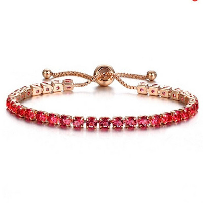 Fashion Charm CZ Tennis Bracelet για γυναίκες Κρυστάλλινο Ζιργκόν Κοσμήματα Ρυθμιζόμενο Χρυσό Ασημί Χρώμα Κουτί Αλυσίδα Βραχιόλια Δώρο