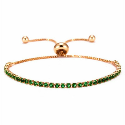Fashion Charm CZ Tennis Bracelet για γυναίκες Κρυστάλλινο Ζιργκόν Κοσμήματα Ρυθμιζόμενο Χρυσό Ασημί Χρώμα Κουτί Αλυσίδα Βραχιόλια Δώρο