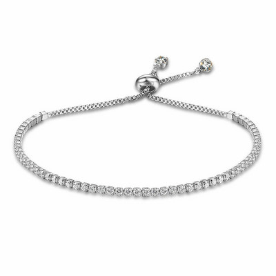 Fashion Charm CZ Tennis Bracelet για γυναίκες Κρυστάλλινο Ζιργκόν Κοσμήματα Ρυθμιζόμενο Χρυσό Ασημί Χρώμα Κουτί Αλυσίδα Βραχιόλια Δώρο