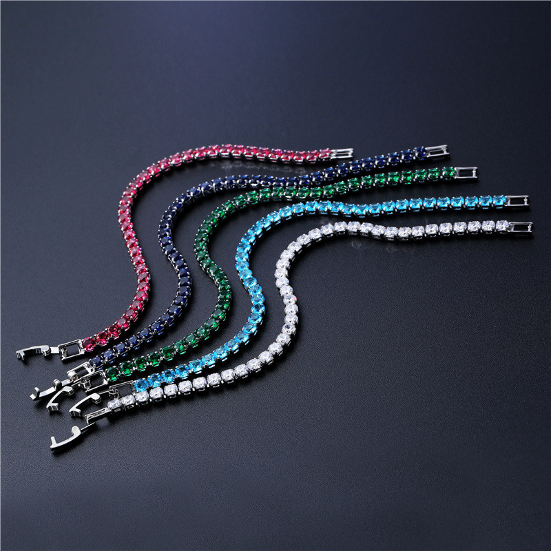 Fashion Charm CZ Tennis Bracelet για γυναίκες Κρυστάλλινο Ζιργκόν Κοσμήματα Ρυθμιζόμενο Χρυσό Ασημί Χρώμα Κουτί Αλυσίδα Βραχιόλια Δώρο