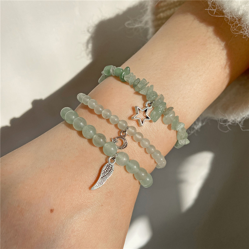 3 buc/set ametist natural piatra margele bratara stea luna pene pandantiv bratari barbati femei bijuterii meditatie energie slabire