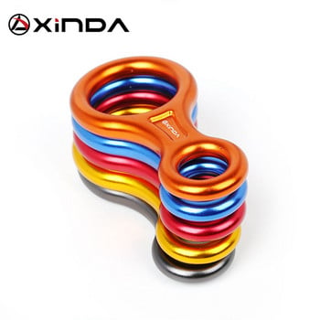 XINDA Rock Climbing 8-Shape Eight Ring Desceiling Descender Belay Kit Descender Belay Rappelling Carabiner Outdoor Downhill Descent Kit