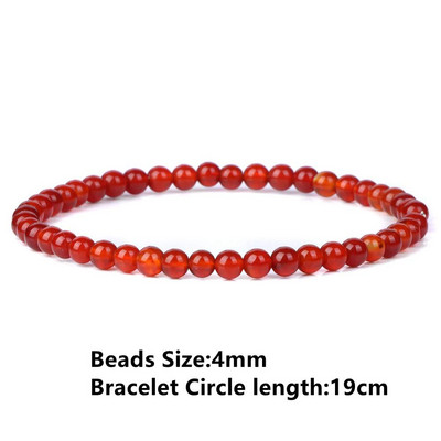 Sarkans dabīgā akmens ahāts rokassprādze smalkas kulonu rokassprādzes Reiki enerģijas terapijas rotaslietas vīriešiem sievietēm elastīgas virves aproces Dāvanas