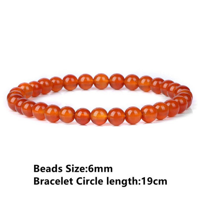 Sarkans dabīgā akmens ahāts rokassprādze smalkas kulonu rokassprādzes Reiki enerģijas terapijas rotaslietas vīriešiem sievietēm elastīgas virves aproces Dāvanas