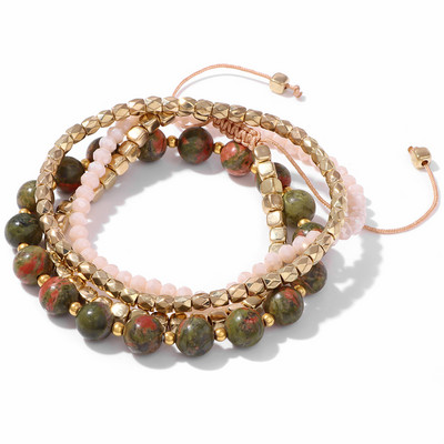 Reiki pērlīšu rokassprādze Dabīgais akmens krelles rokassprādze Amazonīts kvarca rokassprādzes sievietēm vīriešiem daudzslāņu smalka dziedināšana rotaslietām dāvanai