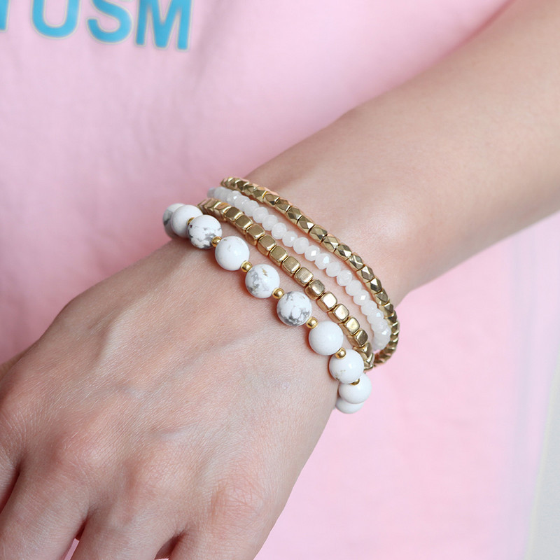 Reiki pērlīšu rokassprādze Dabīgais akmens krelles rokassprādze Amazonīts kvarca rokassprādzes sievietēm vīriešiem daudzslāņu smalka dziedināšana rotaslietām dāvanai