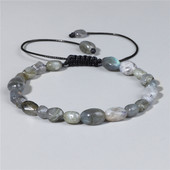 Neregulārs dabīgais akmens kvarca krelles rokassprādzes ahāti akvamarīns ar rokām darinātas pītas rokassprādzes vīriešiem sievietēm dziedinošās jogas reiki rotaslietas