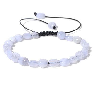 Neregulārs dabīgais akmens kvarca krelles rokassprādzes ahāti akvamarīns ar rokām darinātas pītas rokassprādzes vīriešiem sievietēm dziedinošās jogas reiki rotaslietas