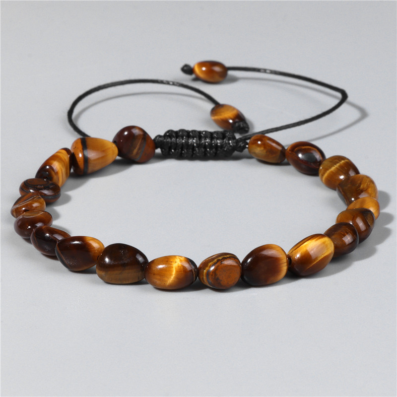 Neregulārs dabīgais akmens kvarca krelles rokassprādzes ahāti akvamarīns ar rokām darinātas pītas rokassprādzes vīriešiem sievietēm dziedinošās jogas reiki rotaslietas