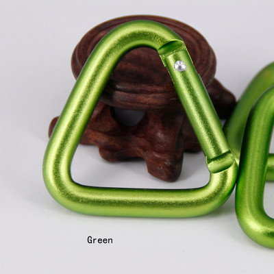 5 vnt. Pritaikomas spalvingas trikampis karabinas lauko kempingo žygiams raktų pakabukas užsegamas kabliuku virdulio sagtis karabino priedai