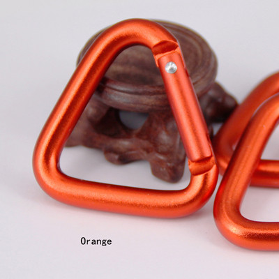 5 vnt. Pritaikomas spalvingas trikampis karabinas lauko kempingo žygiams raktų pakabukas užsegamas kabliuku virdulio sagtis karabino priedai