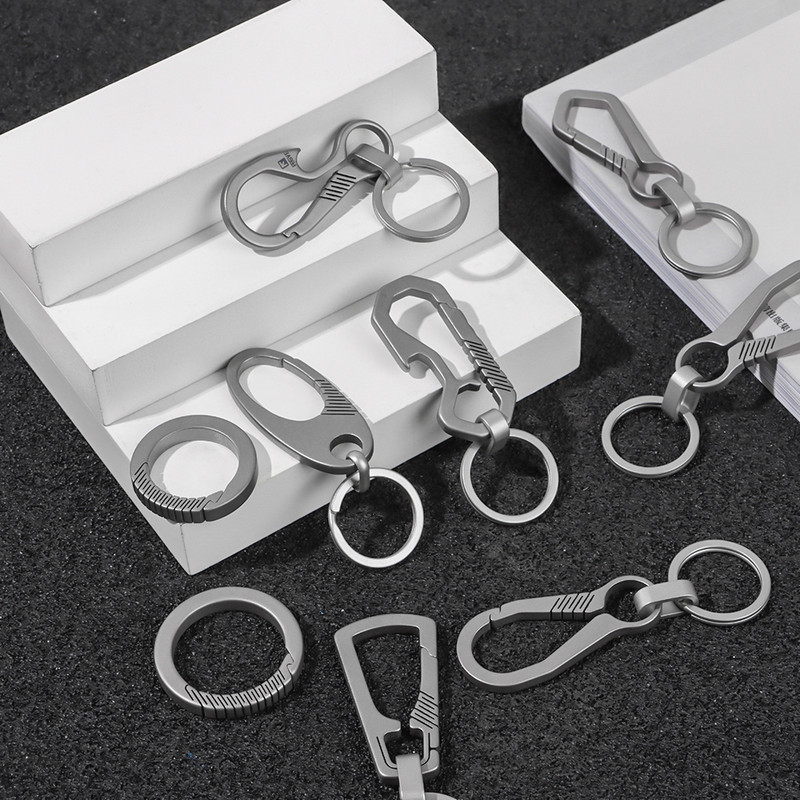 1vnt Itin lengvas raktų pakabukas Prabangus EDC raktų pakabukai Vyriški raktų pakabukai Papuošalų laikikliai Aukštos kokybės titano raktų pakabukų priedai