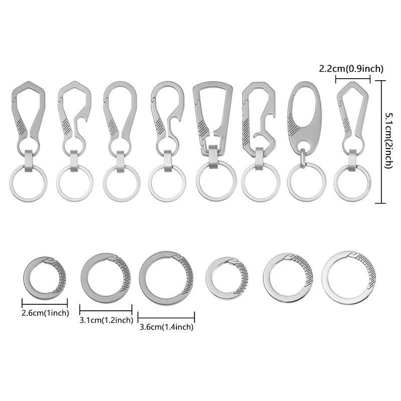 1vnt Itin lengvas raktų pakabukas Prabangus EDC raktų pakabukai Vyriški raktų pakabukai Papuošalų laikikliai Aukštos kokybės titano raktų pakabukų priedai