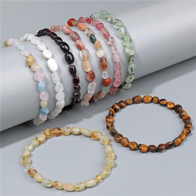 Neregulāra dabīgā akmens rokassprādze Pērlītes Rokassprādze Sieviešu Morganīta Mēnessakmens Rokassprādzes Ārstnieciskas Jogas Ballīšu Rotaslietas Meitenēm Homme