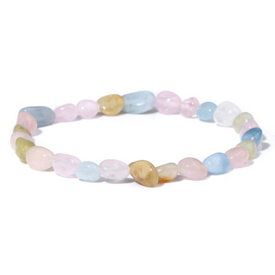 Neregulāra dabīgā akmens rokassprādze Pērlītes Rokassprādze Sieviešu Morganīta Mēnessakmens Rokassprādzes Ārstnieciskas Jogas Ballīšu Rotaslietas Meitenēm Homme