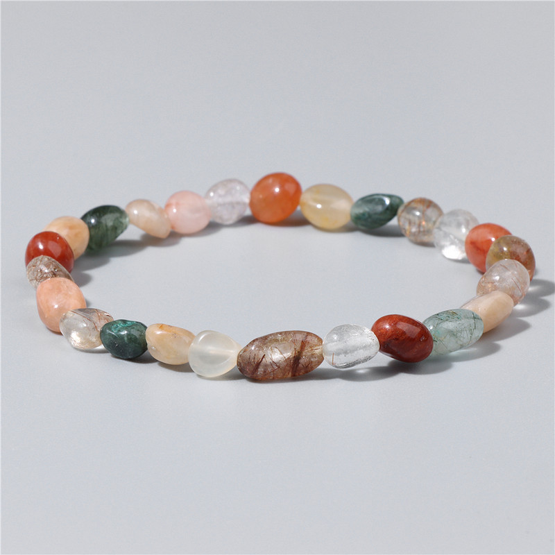 Neregulāra dabīgā akmens rokassprādze Pērlītes Rokassprādze Sieviešu Morganīta Mēnessakmens Rokassprādzes Ārstnieciskas Jogas Ballīšu Rotaslietas Meitenēm Homme