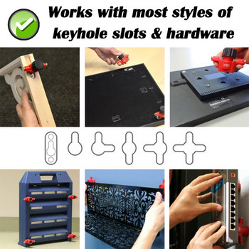 Keyhole Marker Tool Keyhole Companion Marks Slot Mini Marker Bubble Level Капачки с черно мастило за предмети с вграден или добавен слот