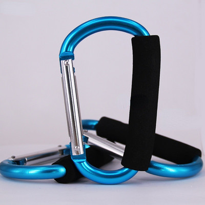 1Gb Īpaši liela izmēra karabīne liela D pogas sūkļa roktura sprādze D veida gredzena forma alumīnija sakausējuma sūklis iepirkumu āķis izlases krāsa