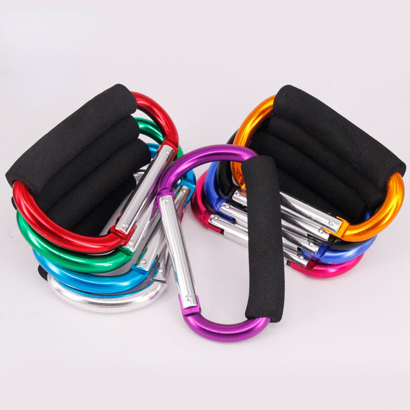 1Gb Īpaši liela izmēra karabīne liela D pogas sūkļa roktura sprādze D veida gredzena forma alumīnija sakausējuma sūklis iepirkumu āķis izlases krāsa